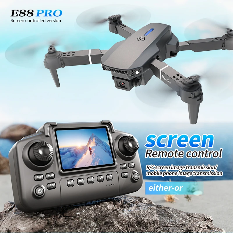 Drone Camera Professional - Drone Profissional E88 PRO com Tela,