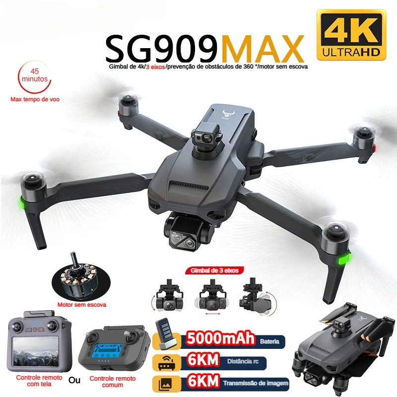 Drone Camera 4K - Zll sg909 sg909max drone profissional com