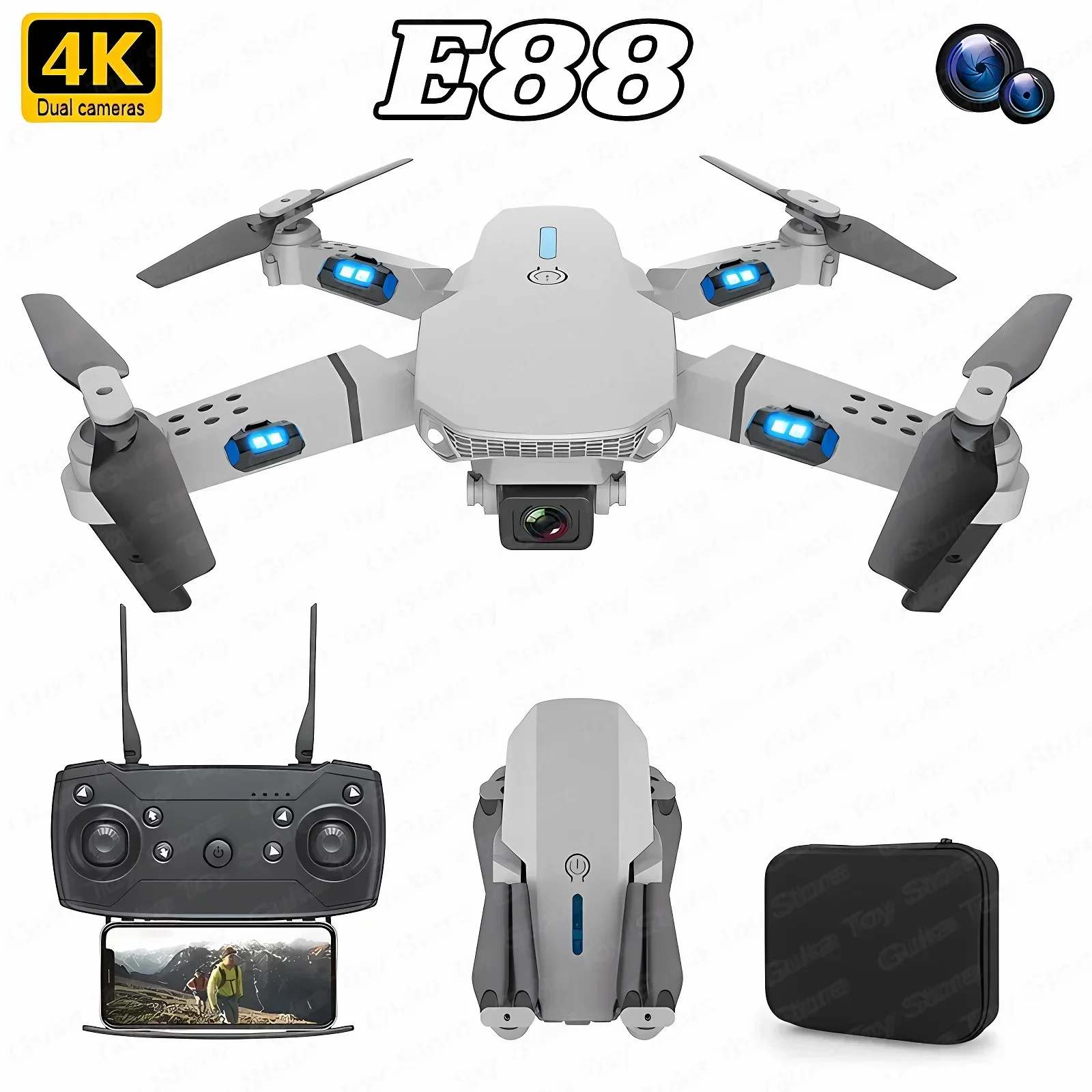 E88 pro wifi fpv drone grande  - Drone Camera Professional avaliação e preço